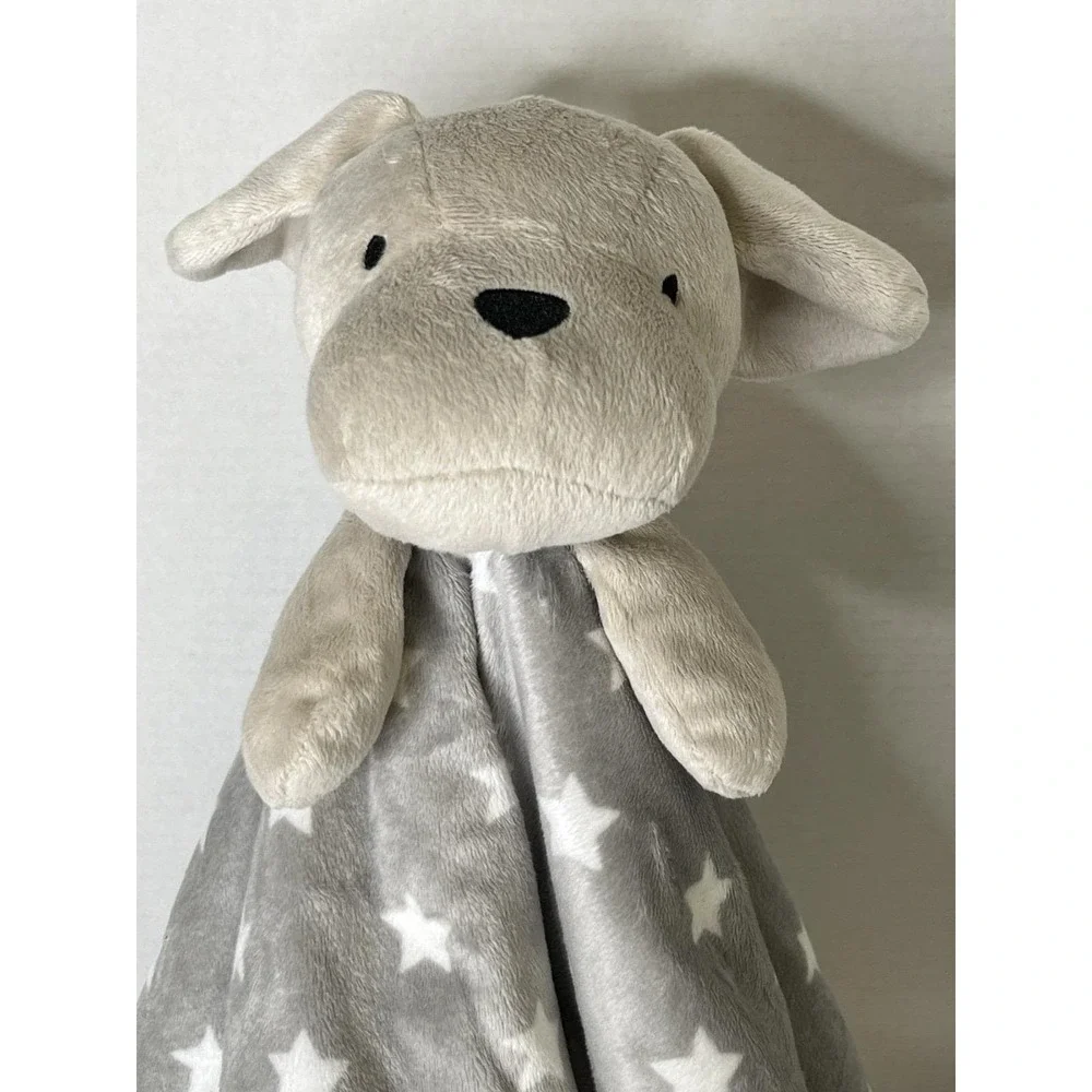 Gerber Modern Moments Baby Gray Dog Polyester Security Blanket